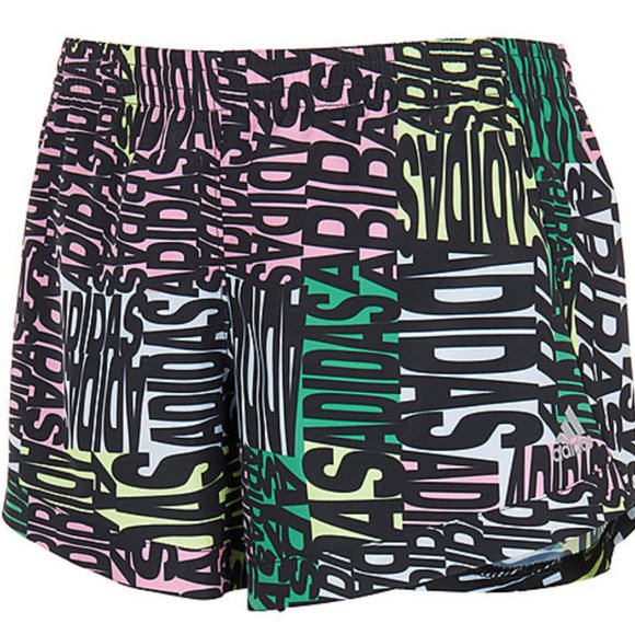 NEW adidas Girls Mid Rise Adjustable Waist Running Short L - Picture 1 of 4